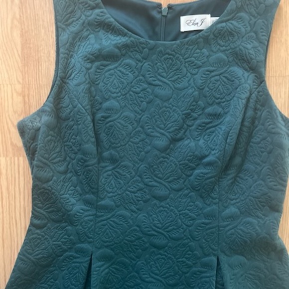 Eliza J Patterned Sleeveless Dress Hunter Green 14 - Picture 2 of 6